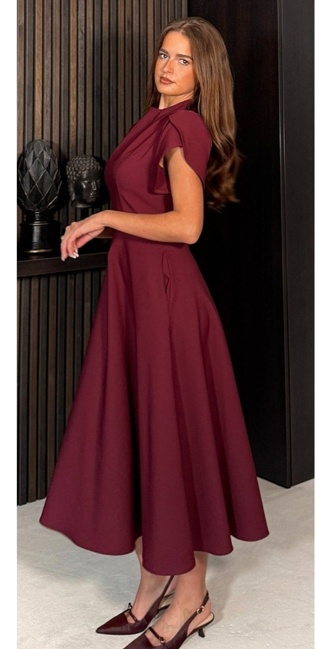 Ladies tulip sleeve A- Line dress